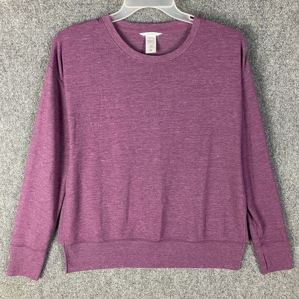 Jockey Sweatshirt Women's Medium Pullover Purple Polyester Blend Adults M